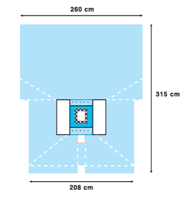 Coverline Покриття лапароскопове гінекологічне 260/208 х 315см